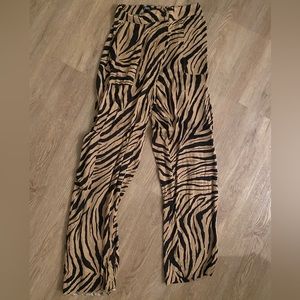 Zara Zebra cargo pants